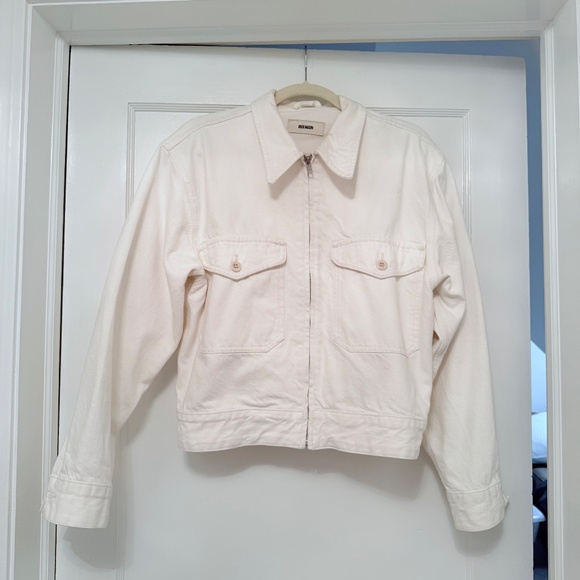 Buck Mason Rider Jacket - White Denim Jacket - Size Large - Picture 5 of 9